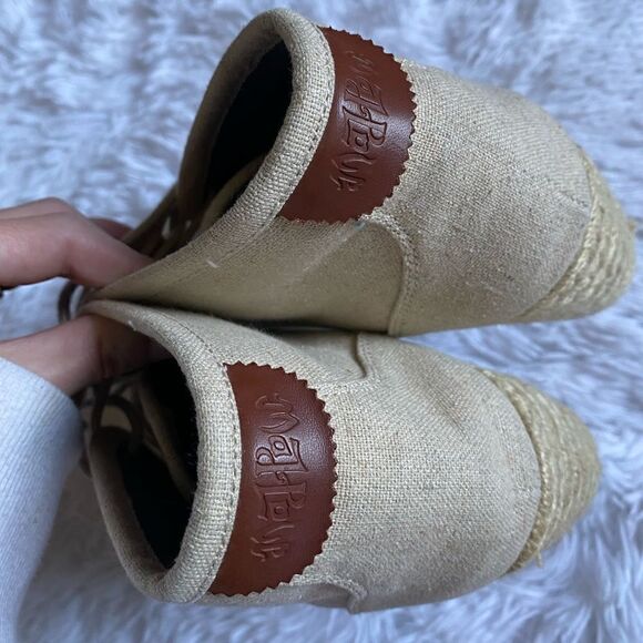 Mad Love Tan Wedge Booties Shoes Size 11 - Picture 9 of 14